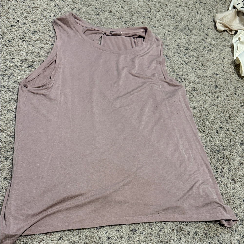 Halogen Sleeveless Dusty Pink Tank Top